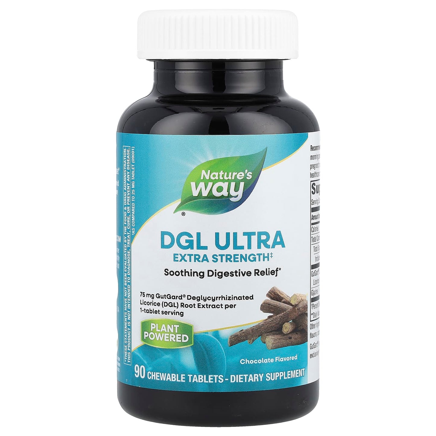 Nature's Way, DGL Ultra, Extra Strength, Chocolate, 90 Chewable Tablets - Image 1