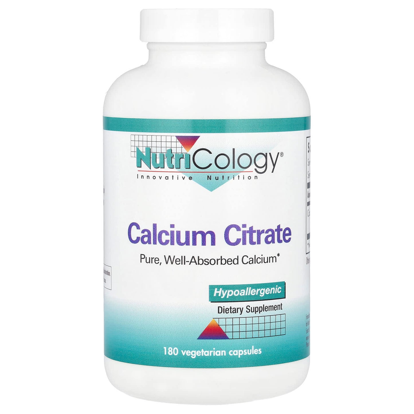 Nutricology, Calcium Citrate, 150 mg , 180 Vegetarian Capsules - Image 1