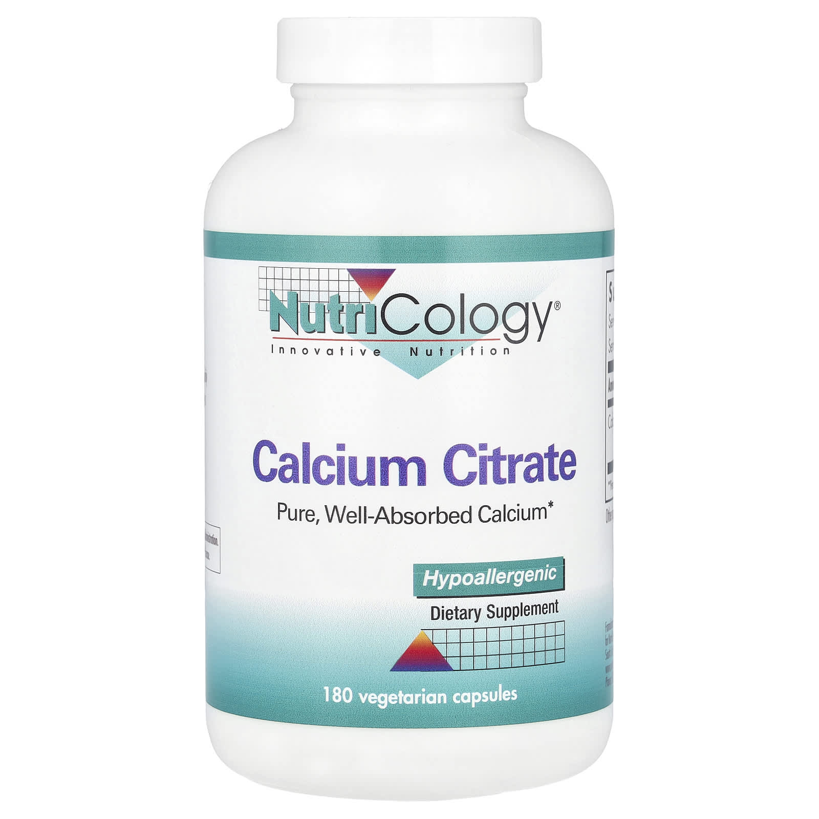 Nutricology, Calcium Citrate, 150 mg , 180 Vegetarian Capsules - Image 1