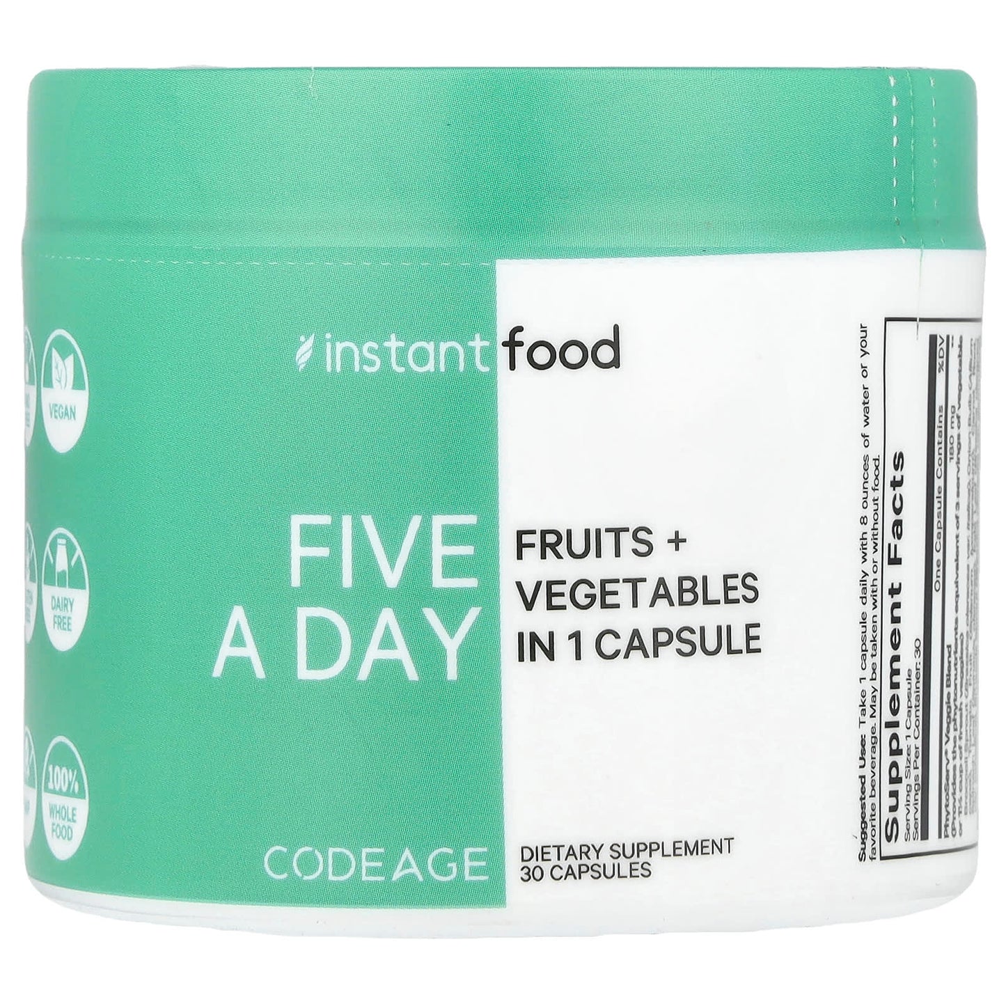 CodeAge Five A Day: Fruits + Vegetables in 1 Convenient Capsule - Image 1