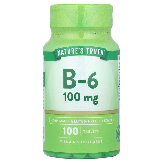 Nature's Truth, Vitamin B-6, 100 mg, 100 Tablets - Image 1