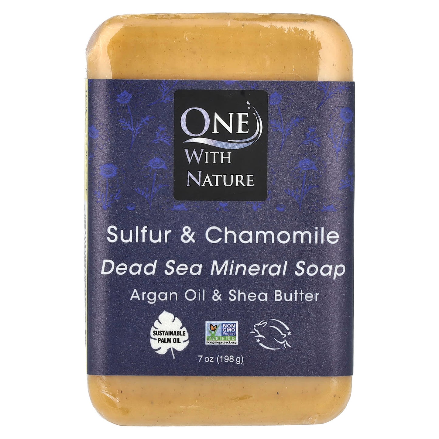 One with Nature, Dead Sea Mineral Soap Bar, Sulfur & Chamomile, 7 oz (198 g) - Image 1