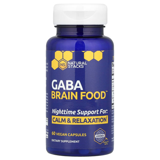 Natural Stacks, Gaba Brain Food™, 60 Vegan Capsules - Image 1