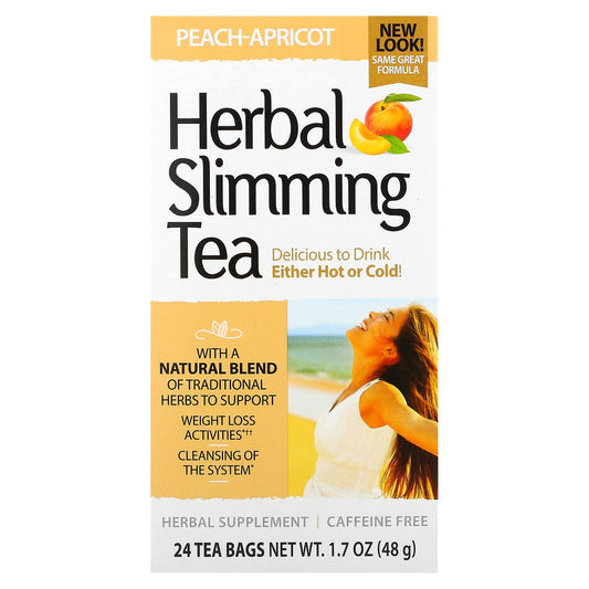 Peach-Apricot Herbal Slimming Tea for Weight Loss - 24 Tea Bags - Image 1