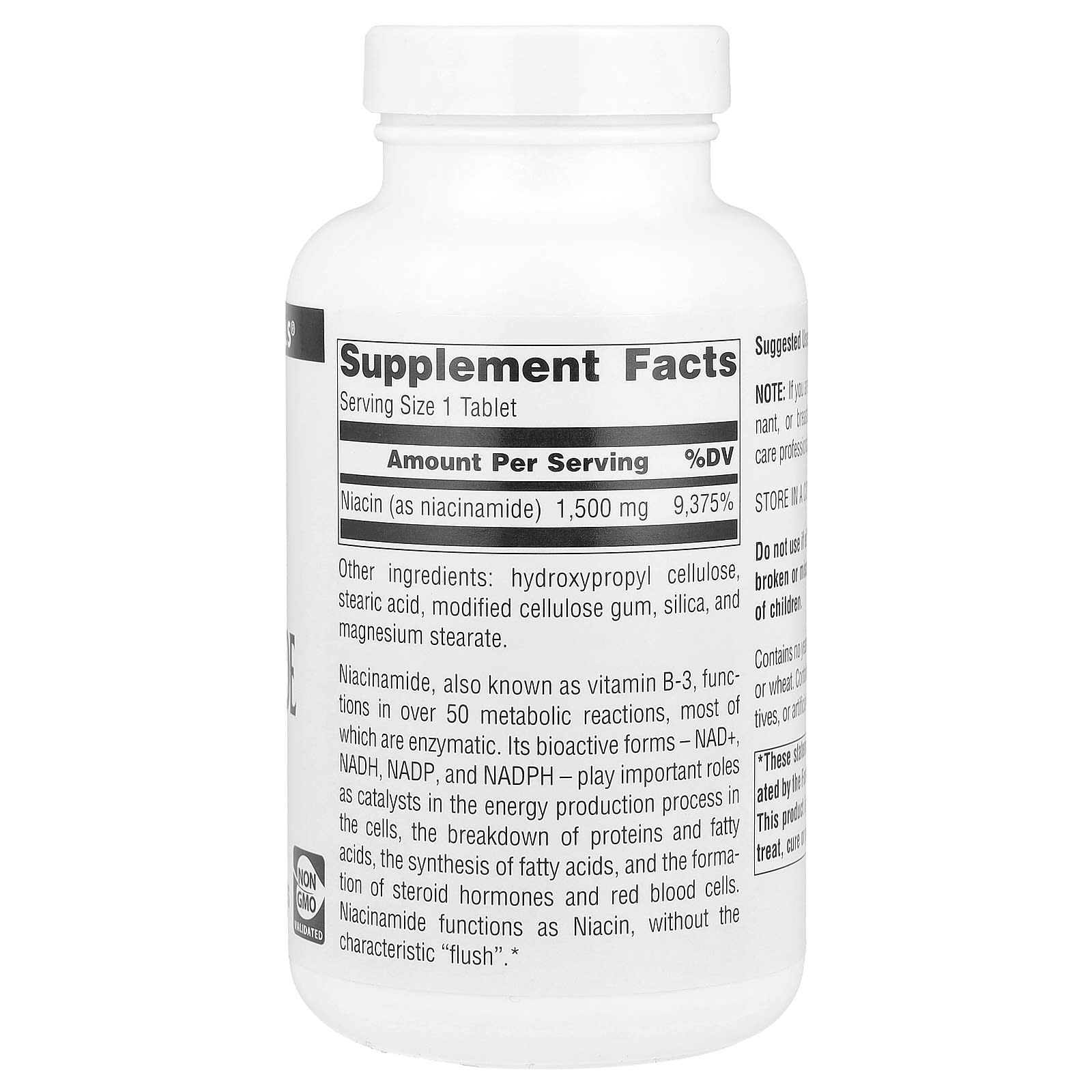 Source Naturals, Niacinamide B-3, 1,500 mg, 100 Tablets - Image 2