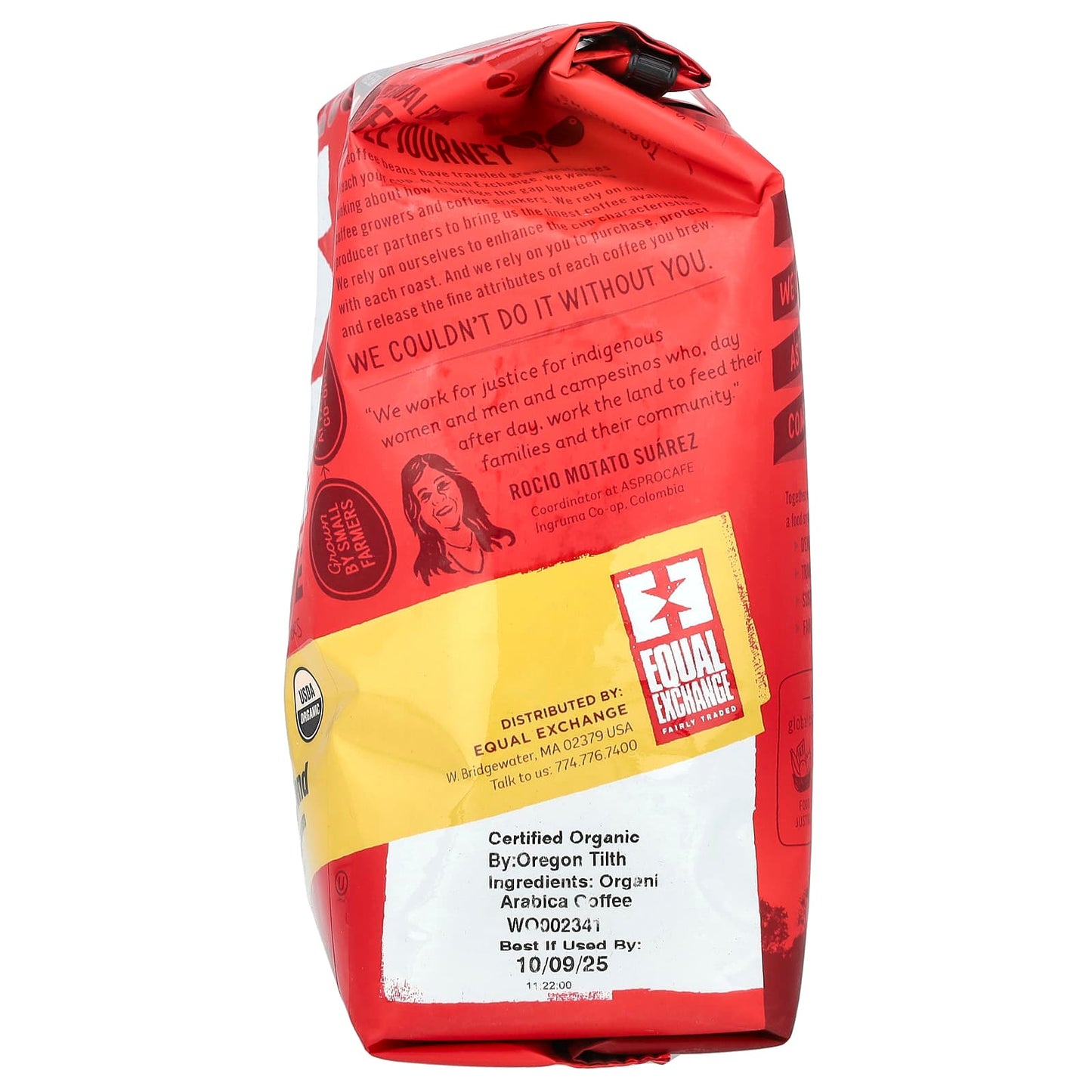 Fair Trade Organic Coffee, Breakfast Blend, 12 oz, Whole Bean - Image 2