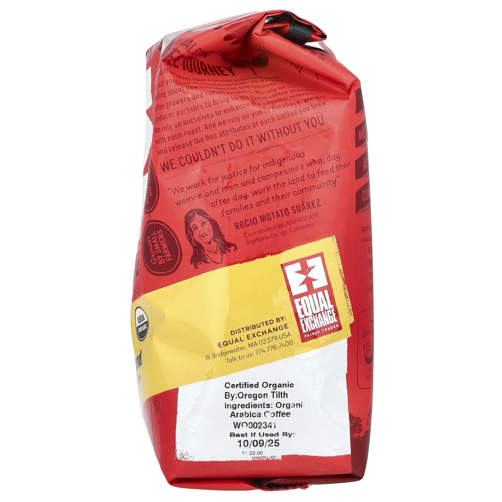 Fair Trade Organic Coffee, Breakfast Blend, 12 oz, Whole Bean - Image 2