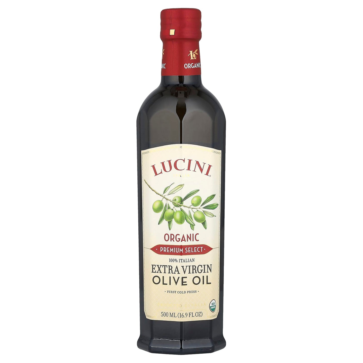 Lucini, Premium Select, Organic Extra Virgin Olive Oil, 16.9 fl oz (500 ml) - Image 1