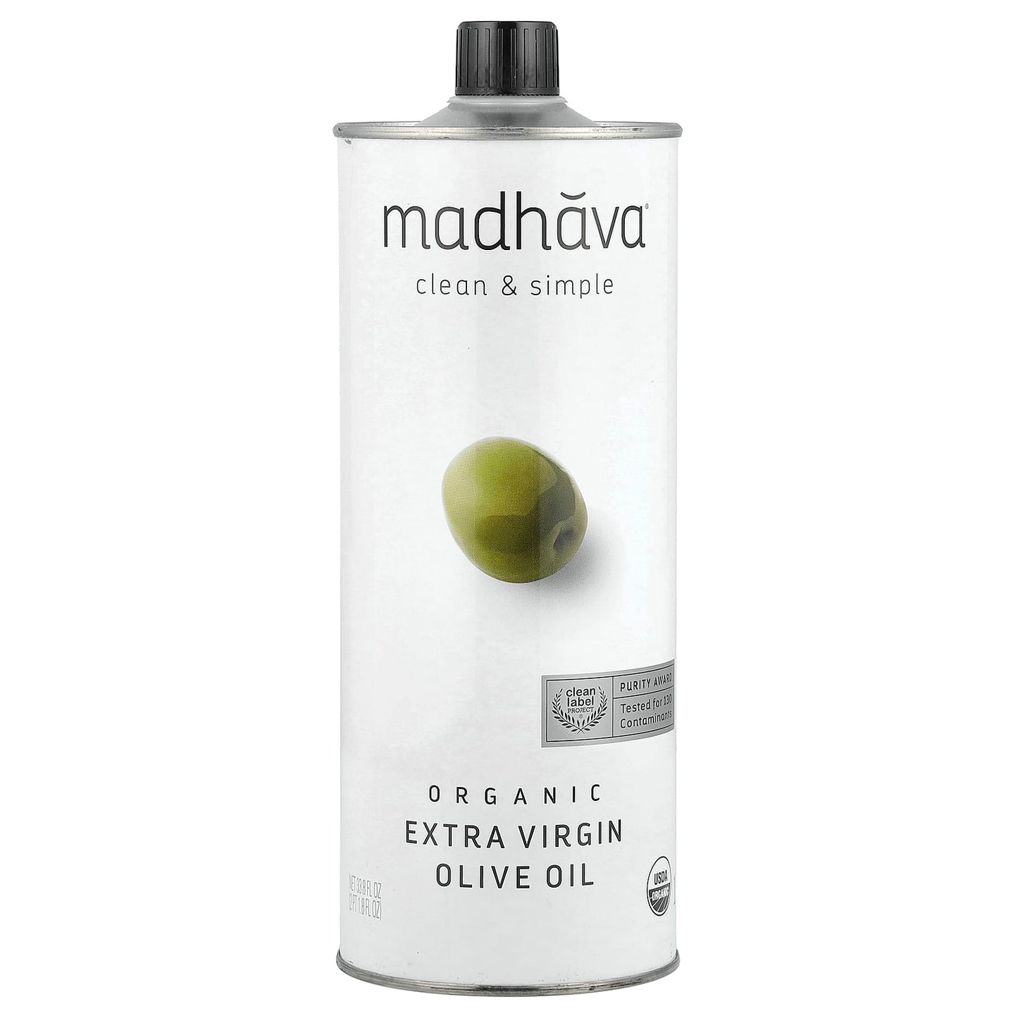 Madhava, Organic Extra Virgin Olive Oil, 33.8 fl oz - Image 1