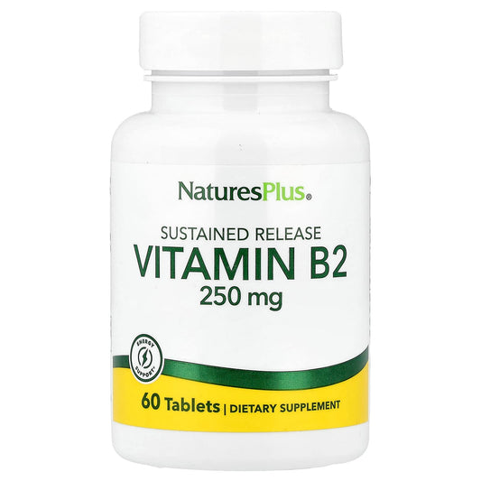 NaturesPlus, Vitamin B2, 250 mg, 60 Tablets - Image 1