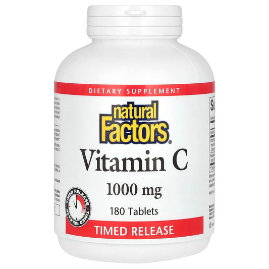 Natural Factors, Vitamin C, Time Release, 1,000 mg, 180 Tablets - Image 1