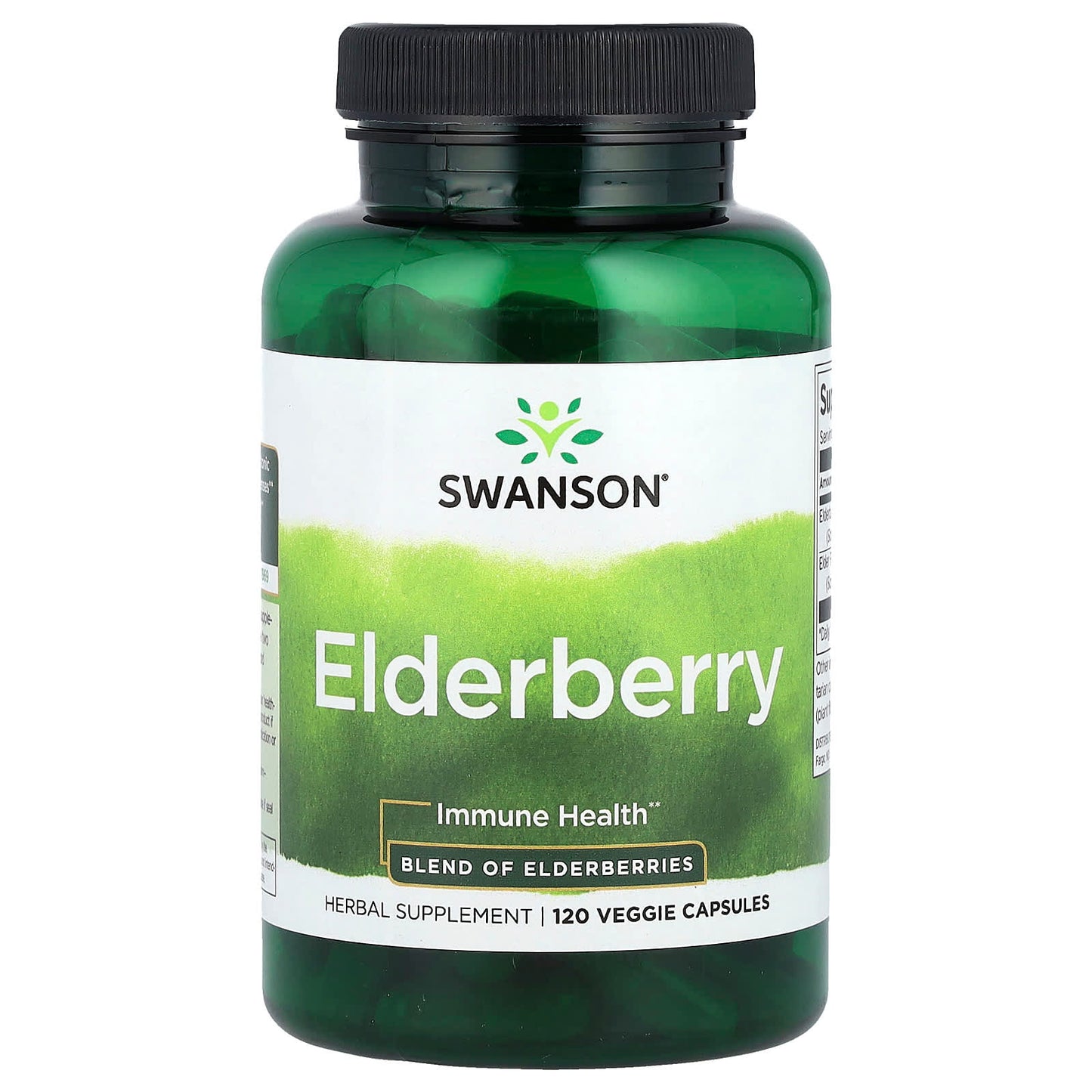 Swanson, Elderberry, 120 Veggies Capsules - Image 1