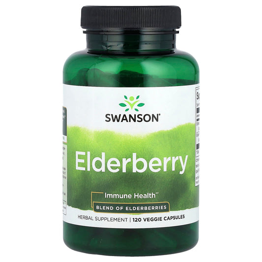 Swanson, Elderberry, 120 Veggies Capsules - Image 1