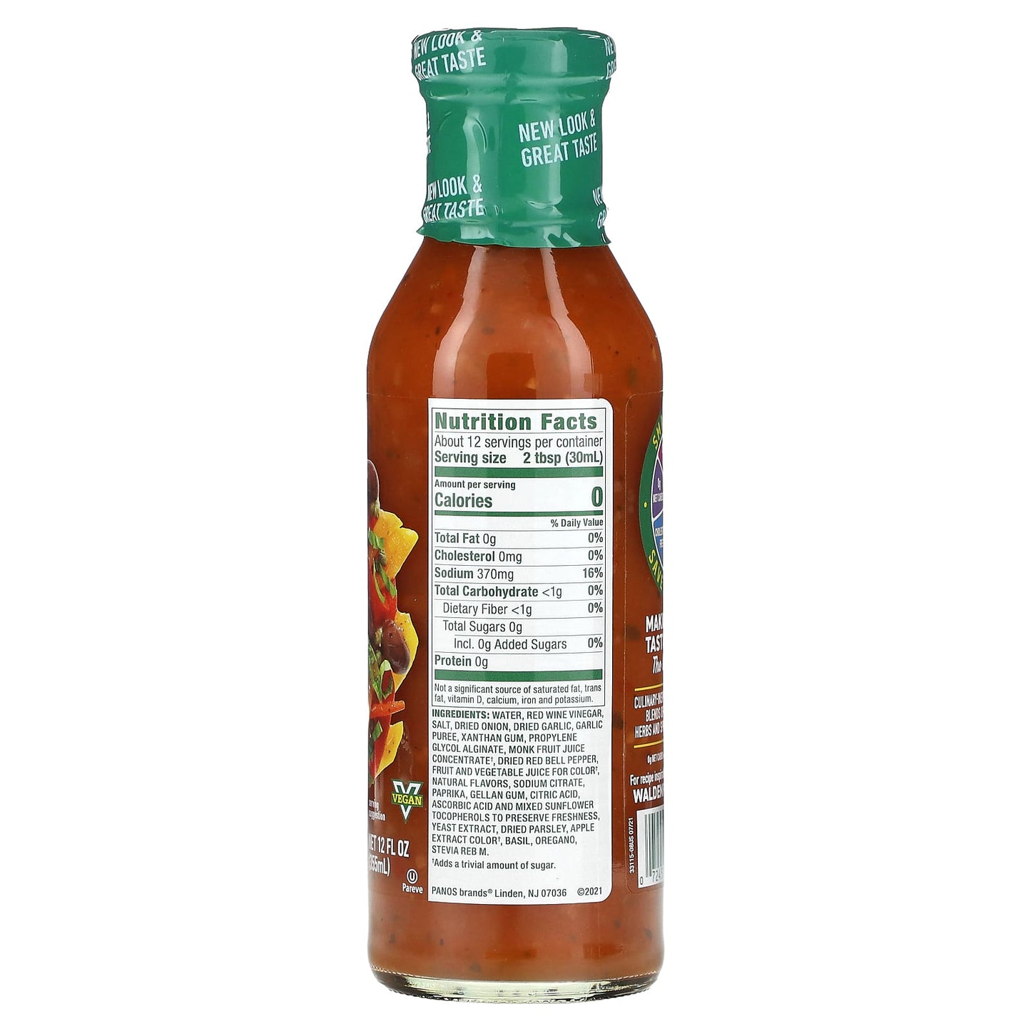 Walden Farms, Zesty Italian Dressing, 12 fl oz (355 ml) - Image 2
