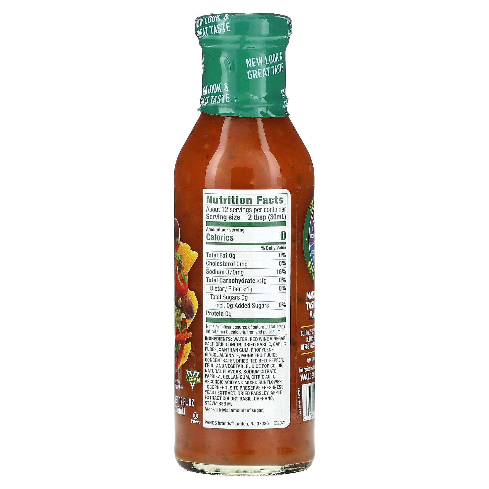 Walden Farms, Zesty Italian Dressing, 12 fl oz (355 ml) - Image 2