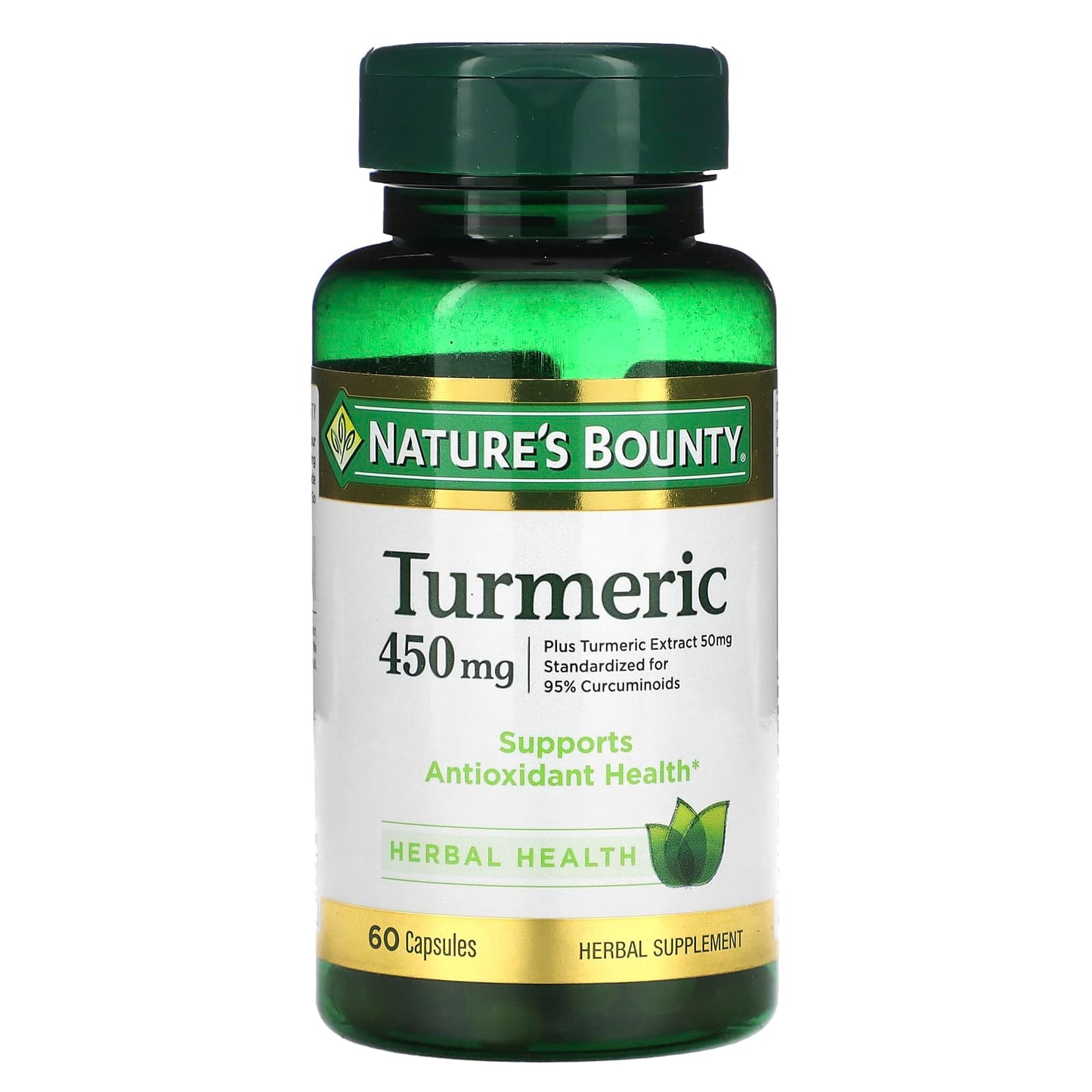 Nature's Bounty, Turmeric, 450 mg, 60 Capsules - Image 1