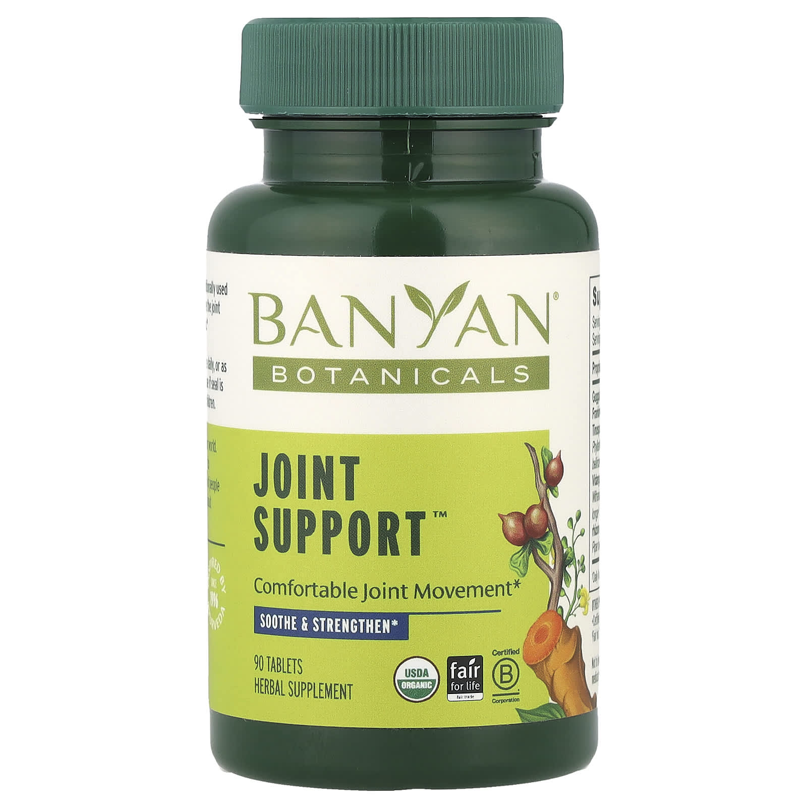USDA Organic Joint Support Supplement by Banyan Botanicals 90 Tablets - Image 1