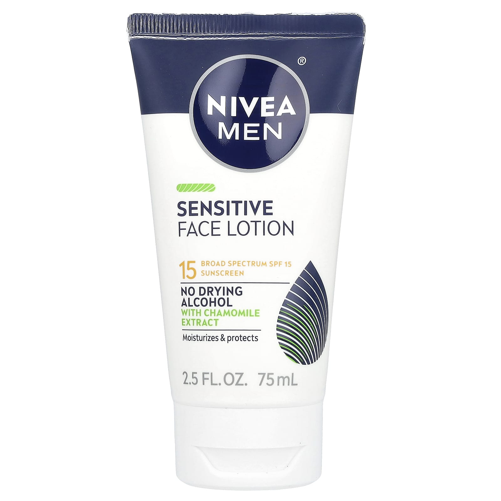 Nivea, Men, Sensitive Face Lotion, SPF 15, 2.5 fl oz (75 ml) - Image 1