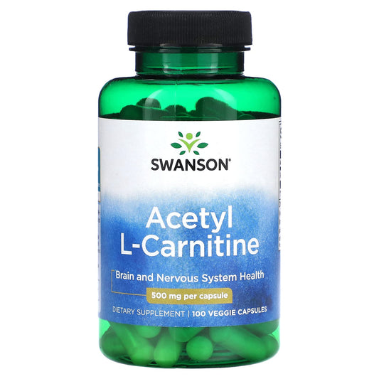 Swanson, Acetyl L-Carnitine, 500 mg, 100 Veggie Capsules - Image 1