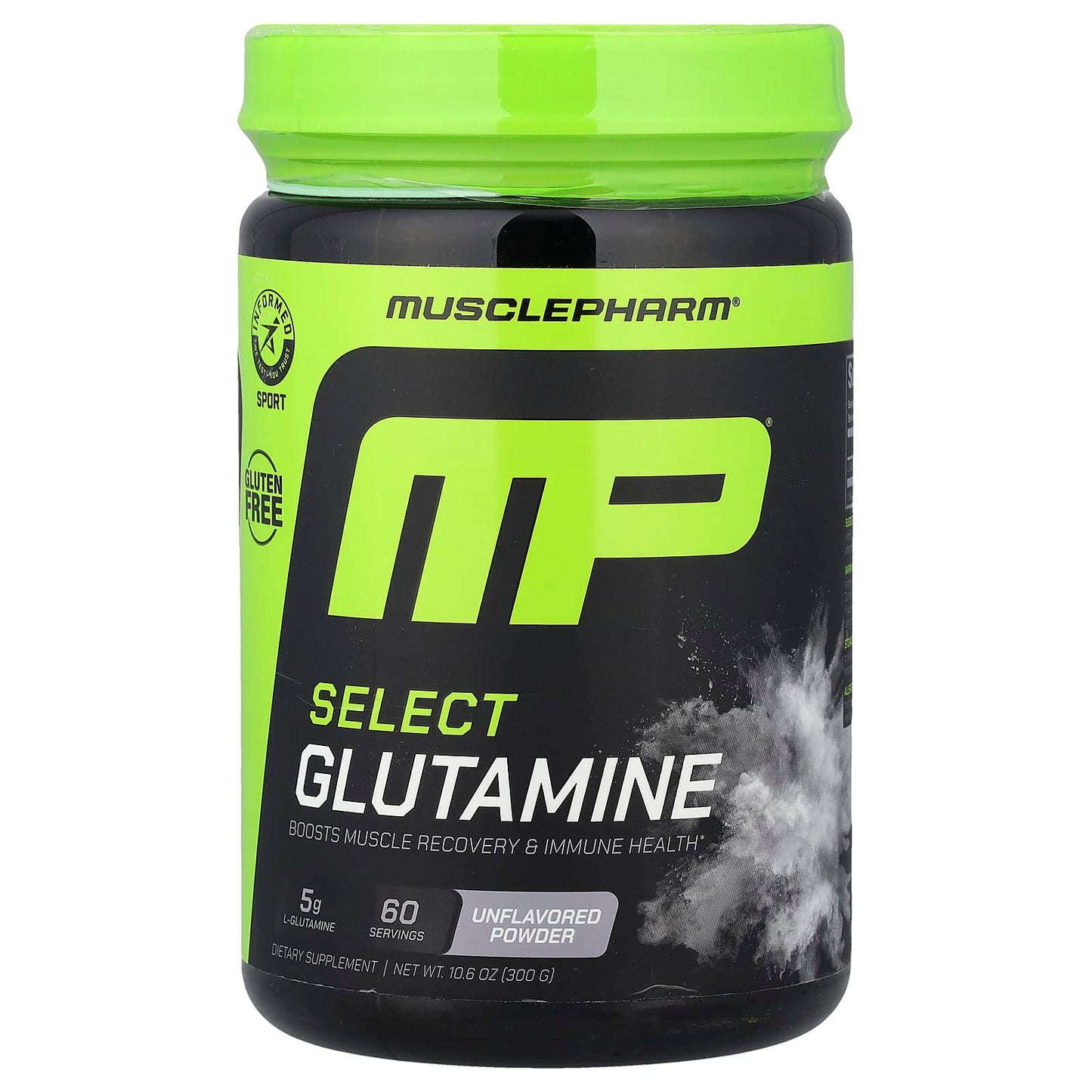 MusclePharm, Select, Glutamine Powder, Unflavored, 10.6 oz (300 g) - Image 1