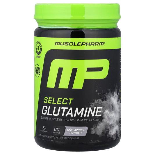 MusclePharm, Select, Glutamine Powder, Unflavored, 10.6 oz (300 g) - Image 1