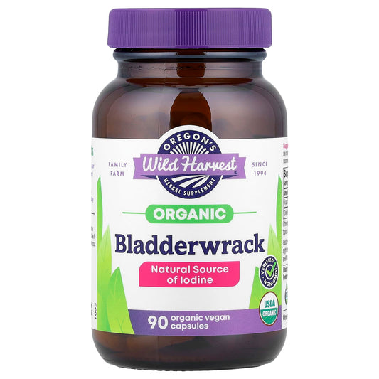 Oregon's Wild Harvest, Organic Bladderwrack, 600 mg, 90 Organic Vegan Capsules - Image 1