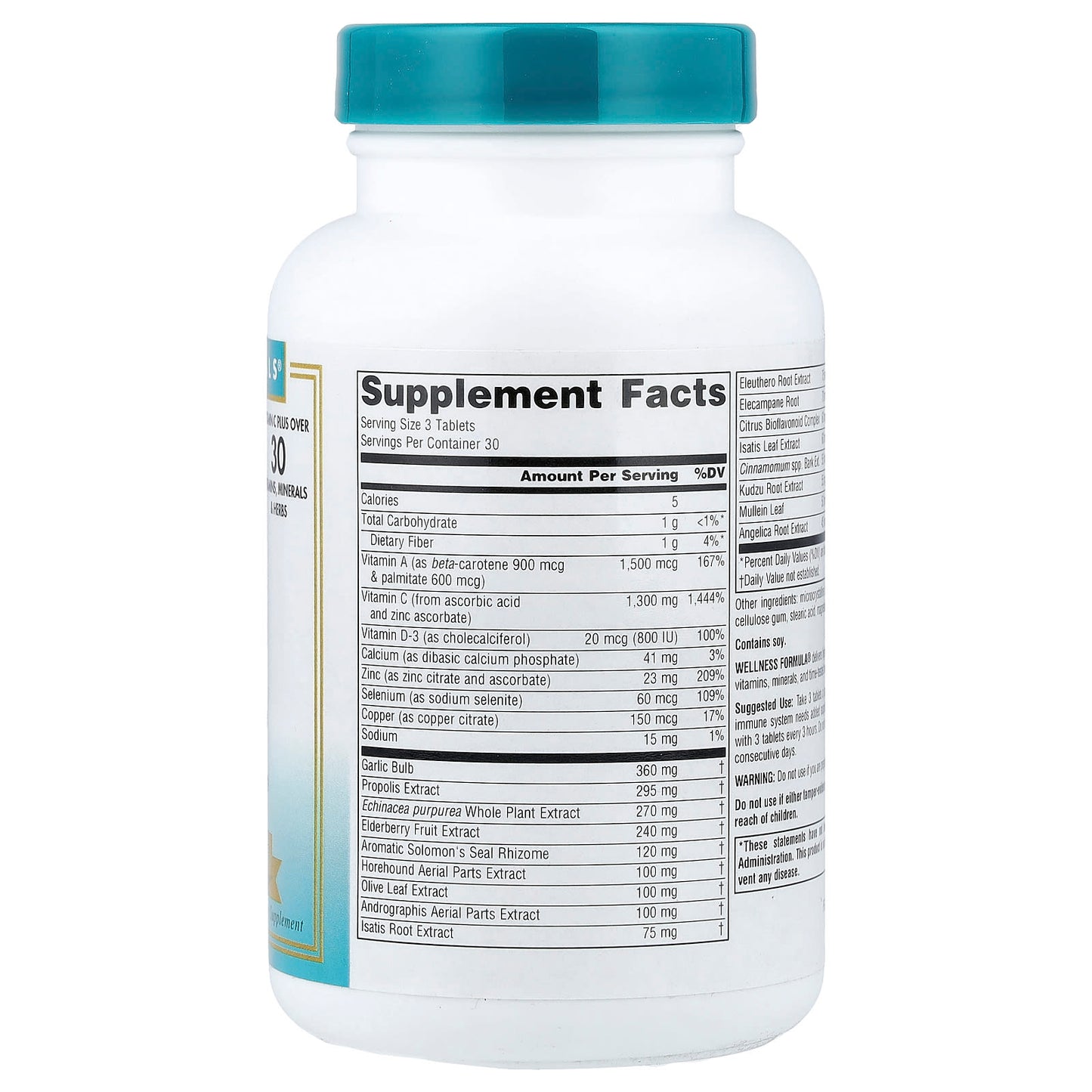 Source Naturals, Wellness Formula®, Advanced Immune Support, 90 Tablets - Image 2