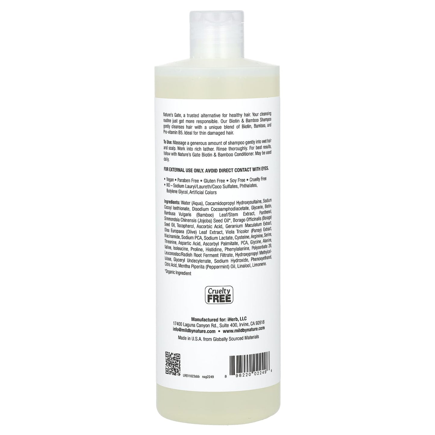 Biotin & Bamboo Shampoo for Thin Hair - Gentle, Natural Formula - Image 2