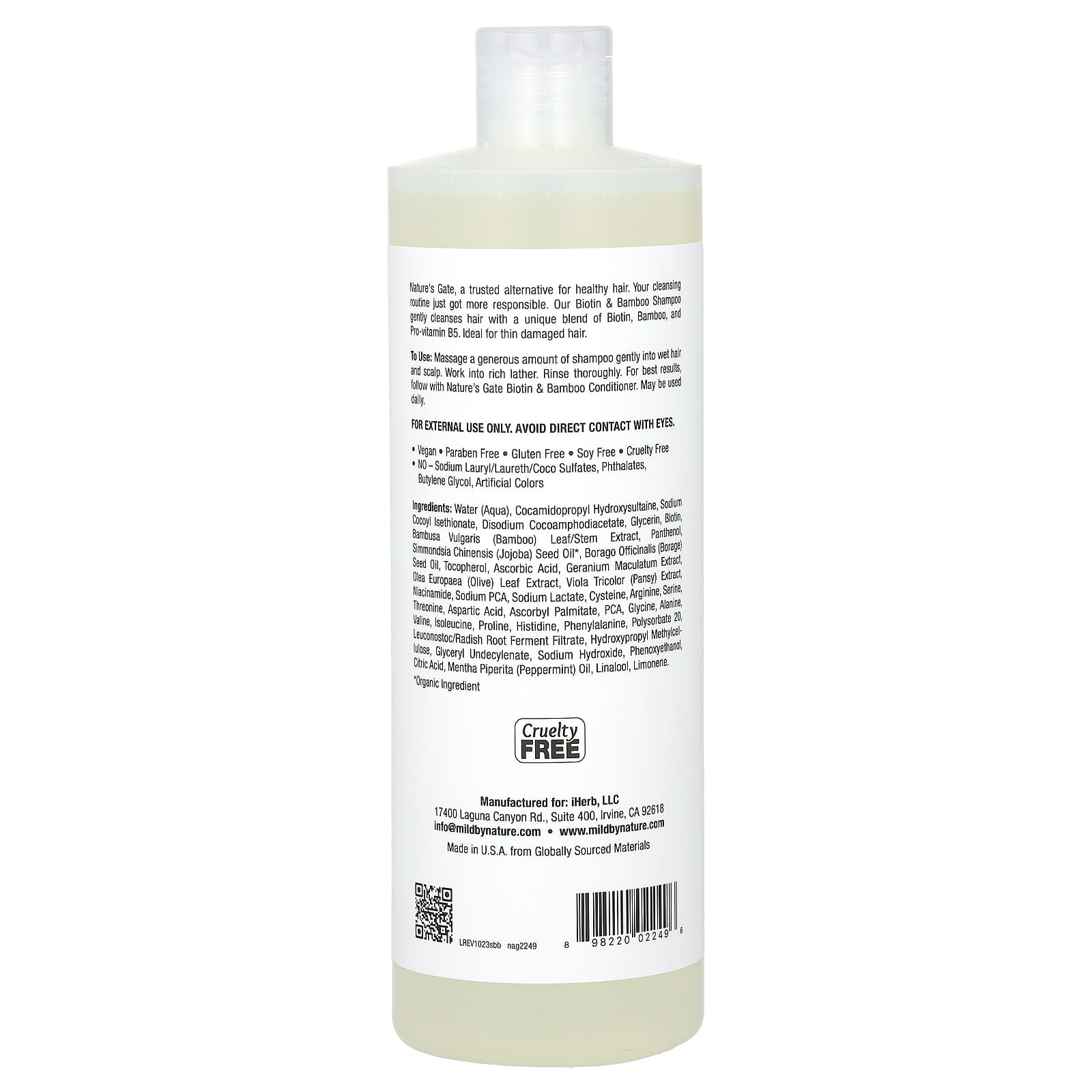 Biotin & Bamboo Shampoo for Thin Hair - Gentle, Natural Formula - Image 2