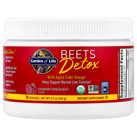 Detox with Beets, Apple Cider Vinegar, Cranberry & Pomegranate, USDA Organic - Image 1