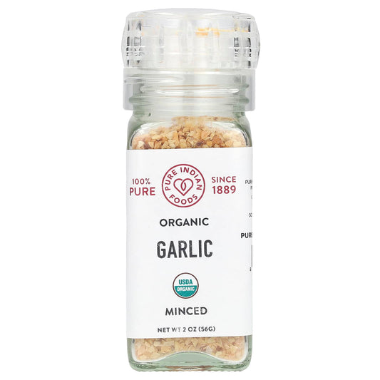 Pure Indian Foods, Organic Garlic, Minced, 2 oz (56 g) - Image 1