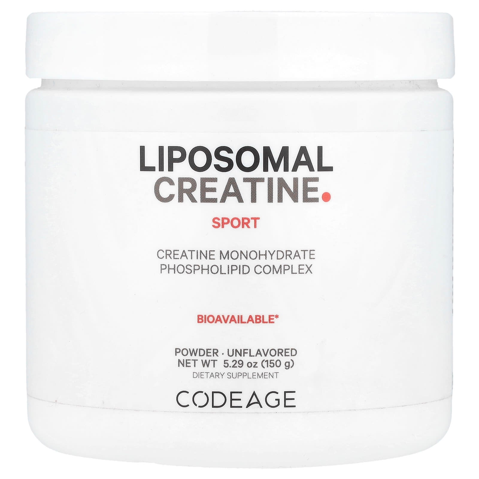 Codeage Liposomal Creatine Powder - Unflavored, 5.29 oz (150g) - Image 1