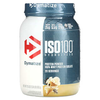 Dymatize ISO100 Hydrolyzed Gourmet Vanilla Protein Powder 1.34 lb