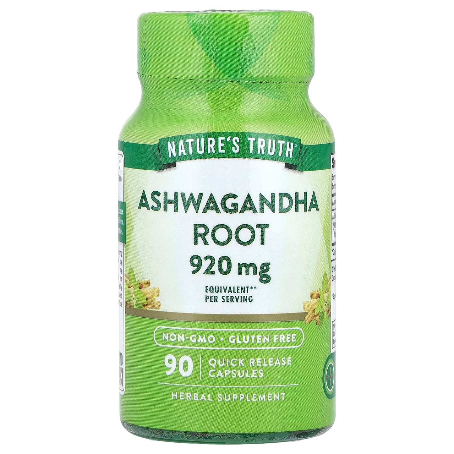 Nature's Truth, Ashwagandha Root, 90 Quick Release Capsules (460 mg per Capsule) - Image 1