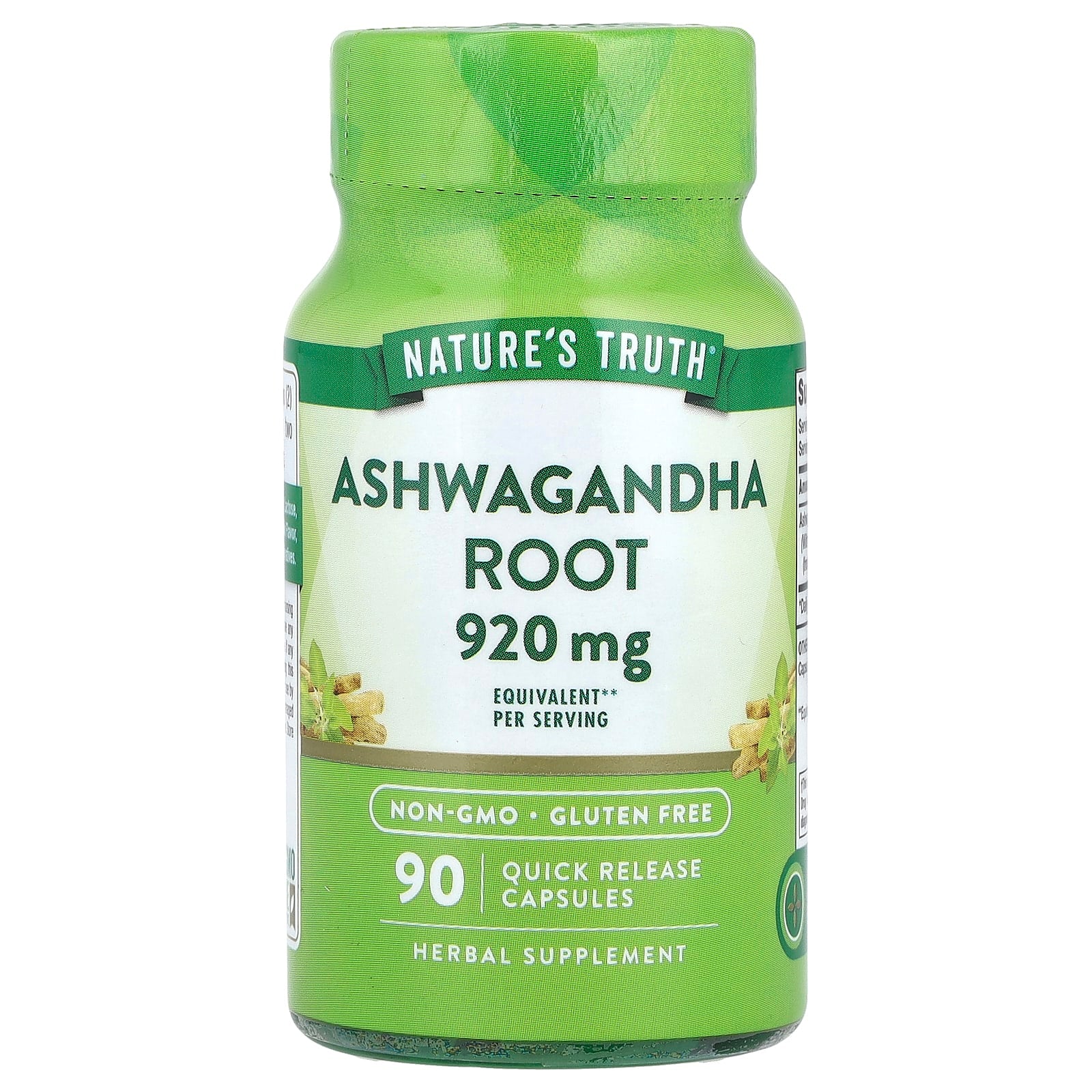 Nature's Truth, Ashwagandha Root, 90 Quick Release Capsules (460 mg per Capsule) - Image 1