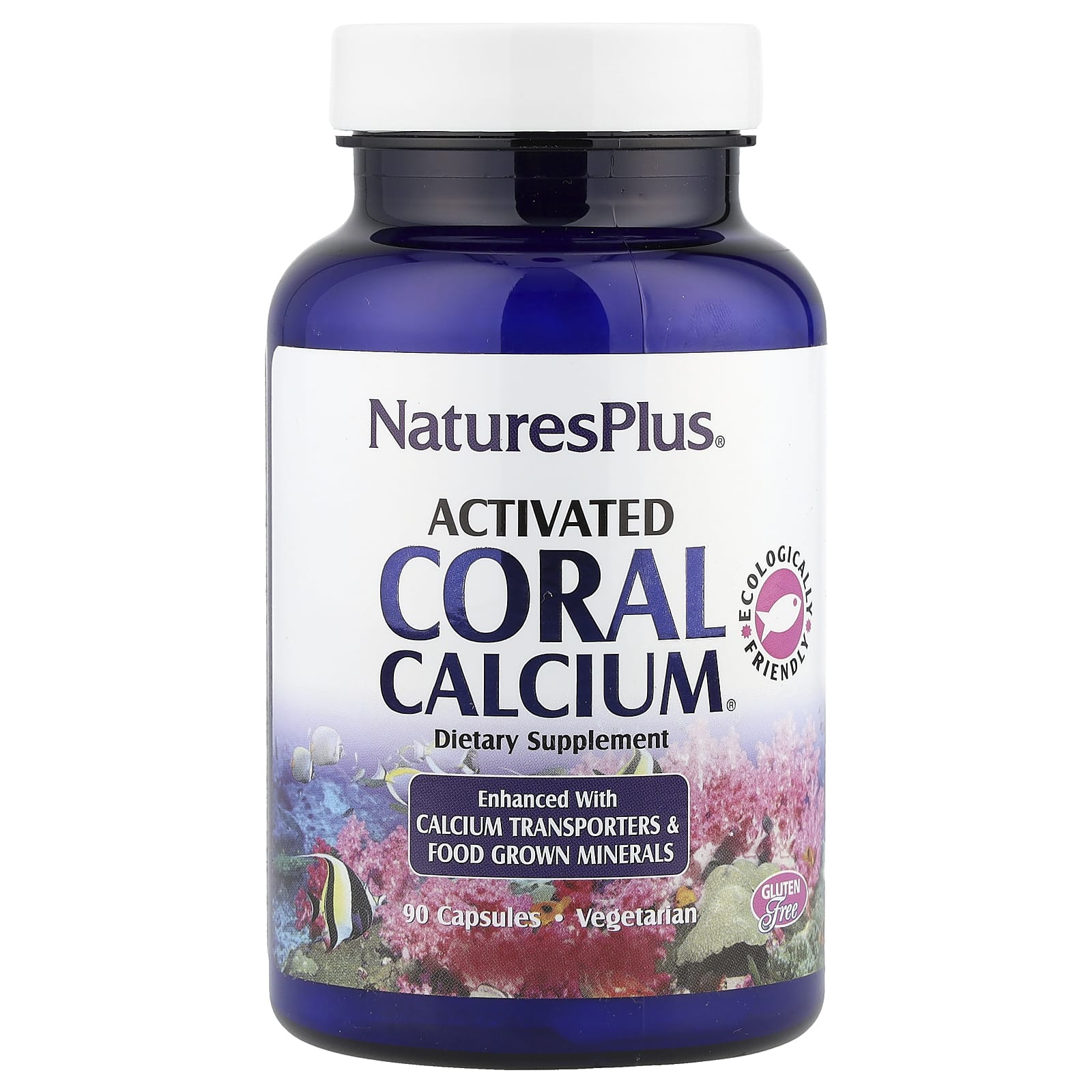 NaturesPlus, Activated Coral Calcium®, 90 Capsules - Image 1