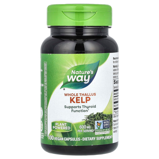 Nature's Way, Kelp, Whole Thallus, 600 mg, 100 Vegan Capsules - Image 1