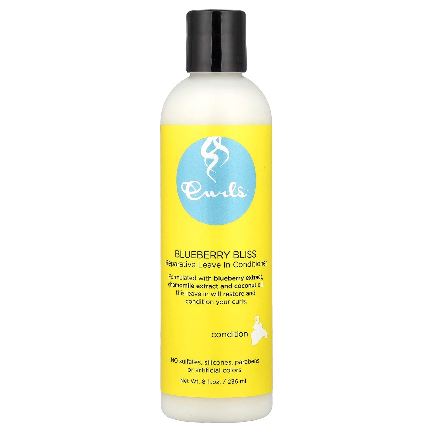Curls Reparative Leave-In Conditioner, Blueberry Bliss, 8 fl oz (236 ml) - Image 1
