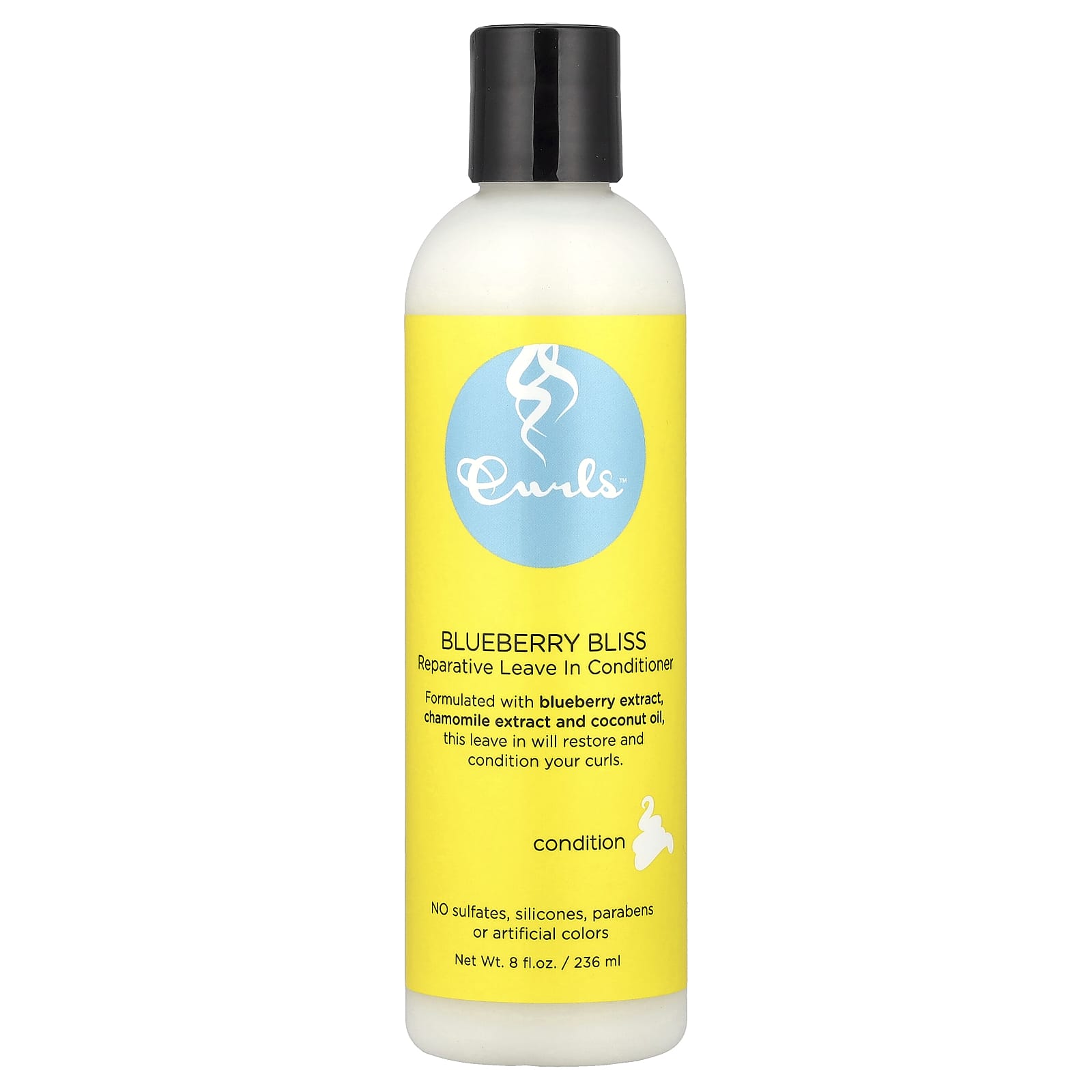 Curls Reparative Leave-In Conditioner, Blueberry Bliss, 8 fl oz (236 ml) - Image 1