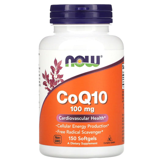 NOW Foods, CoQ10, 100 mg, 150 Softgels - Image 1