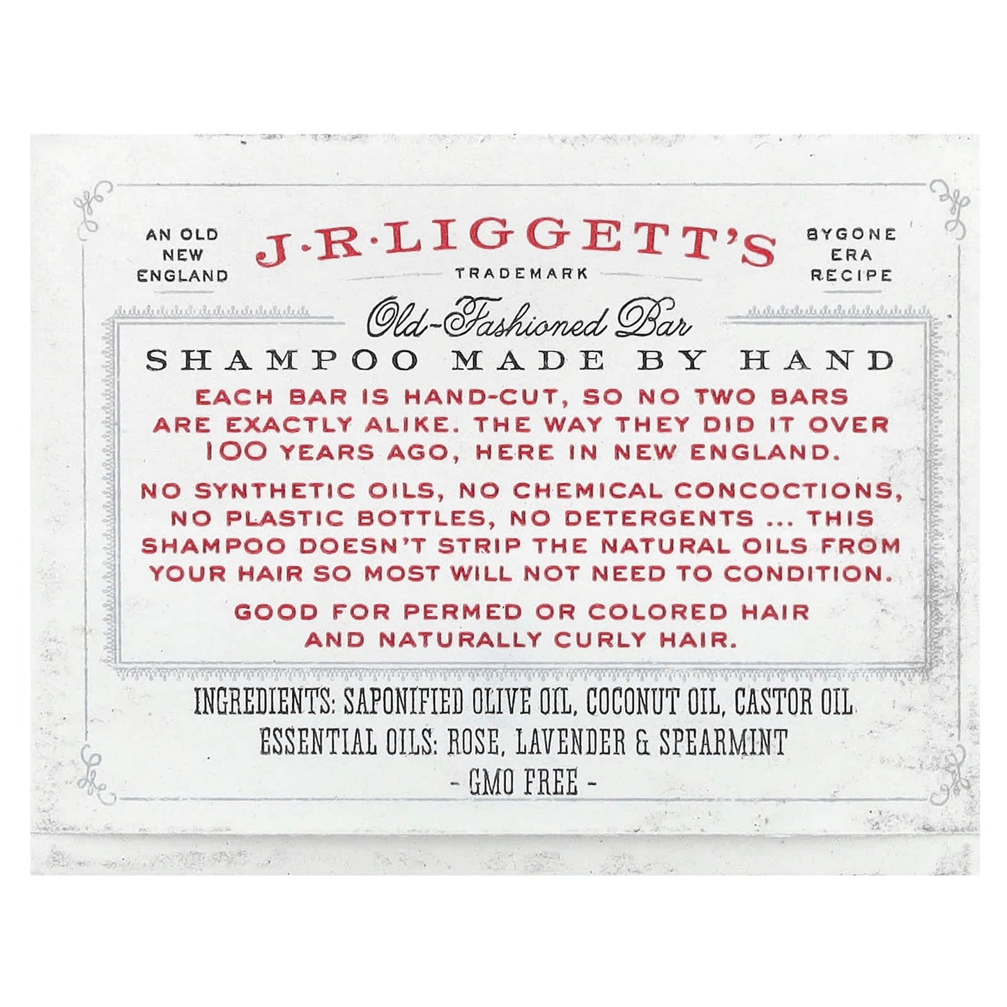 Natural Shampoo Bar by J.R. Liggett's - Earth Friendly, Handmade, 3.5 oz - Image 2