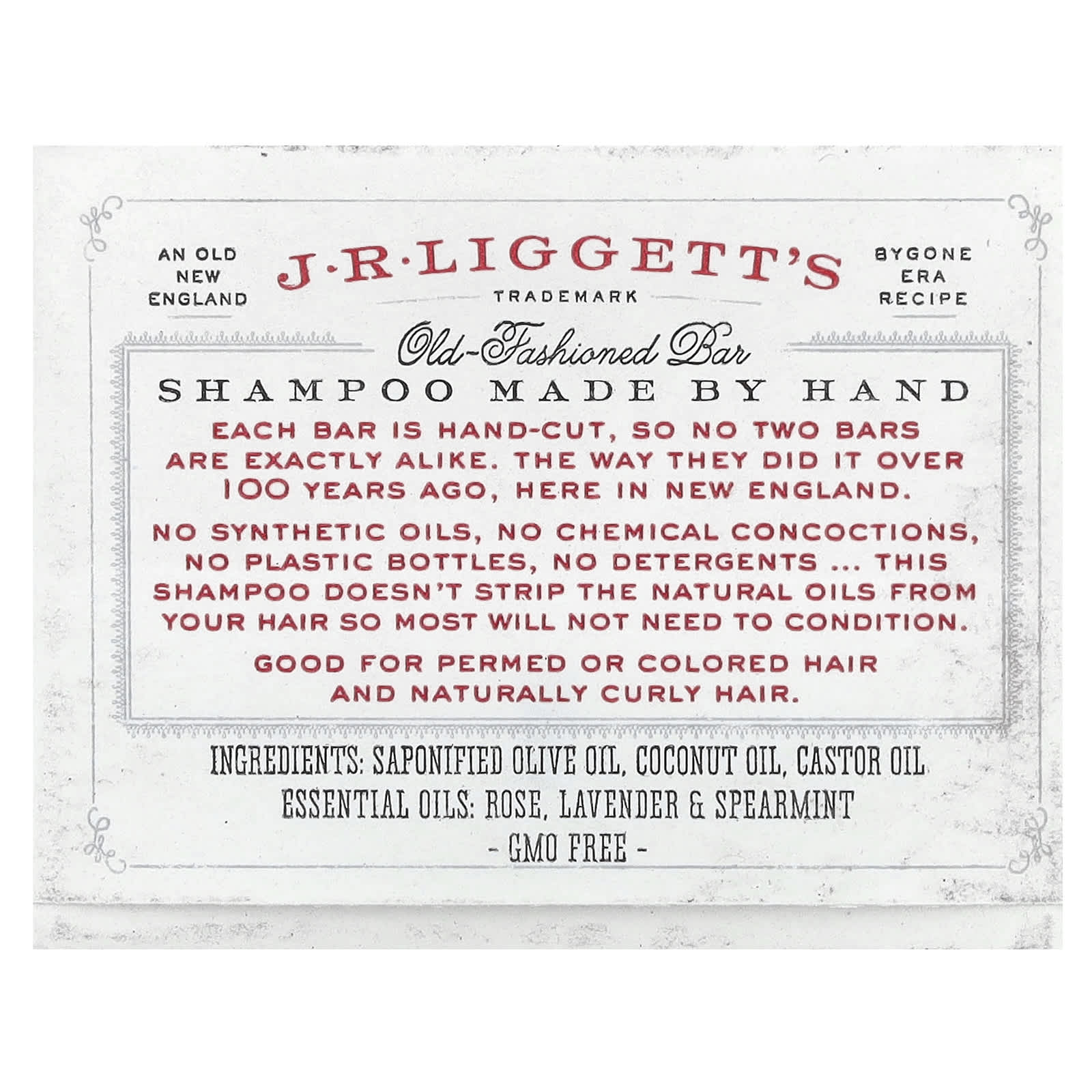 Natural Shampoo Bar by J.R. Liggett's - Earth Friendly, Handmade, 3.5 oz - Image 2