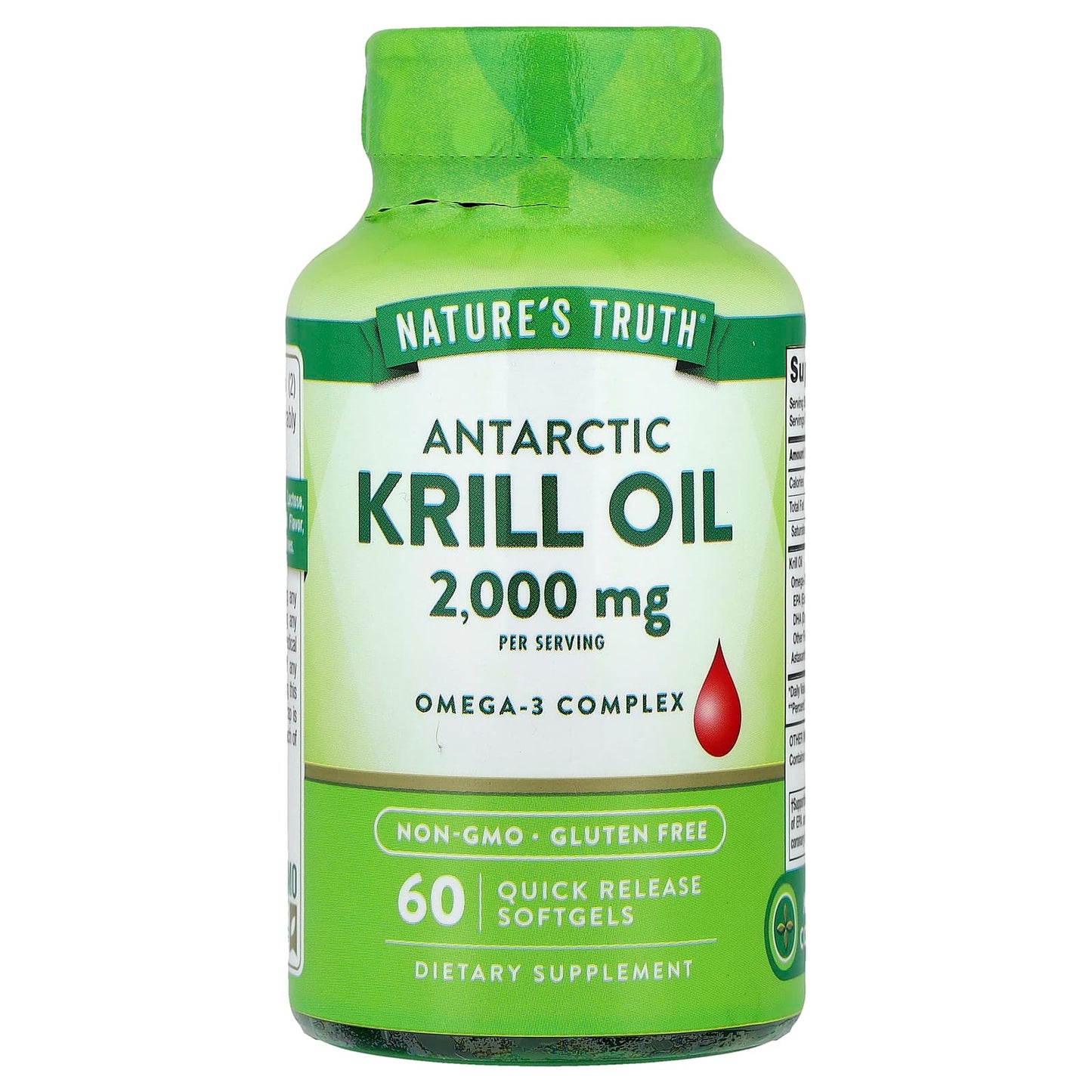 Nature's Truth, Antarctic Krill Oil, 60 Quick Release Softgels (1,000 mg per Softgel) - Image 1
