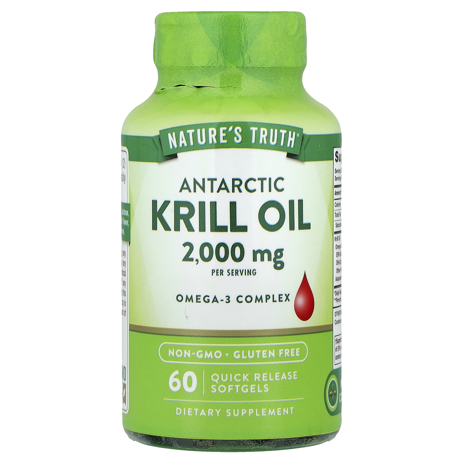 Nature's Truth, Antarctic Krill Oil, 60 Quick Release Softgels (1,000 mg per Softgel) - Image 1