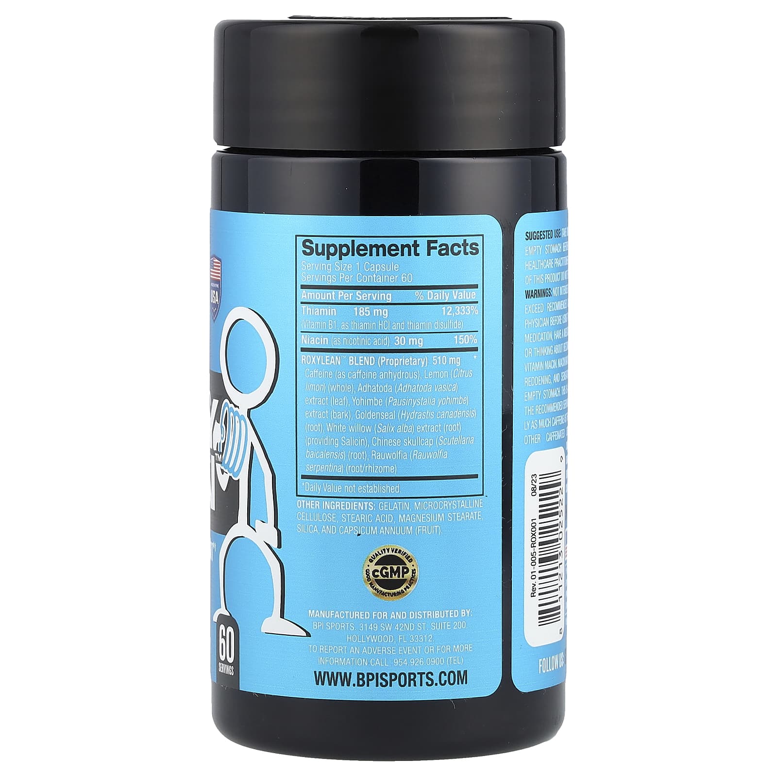 BPI Sports RoxyLean Fat Burner & Thermogenic Supplement, 60 Capsules - Image 2
