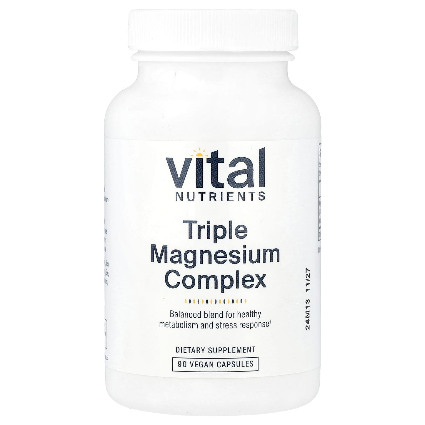 Vital Nutrients, Triple Magnesium Complex, 90 Vegan Capsules (250 mg per Capsule) - Image 1