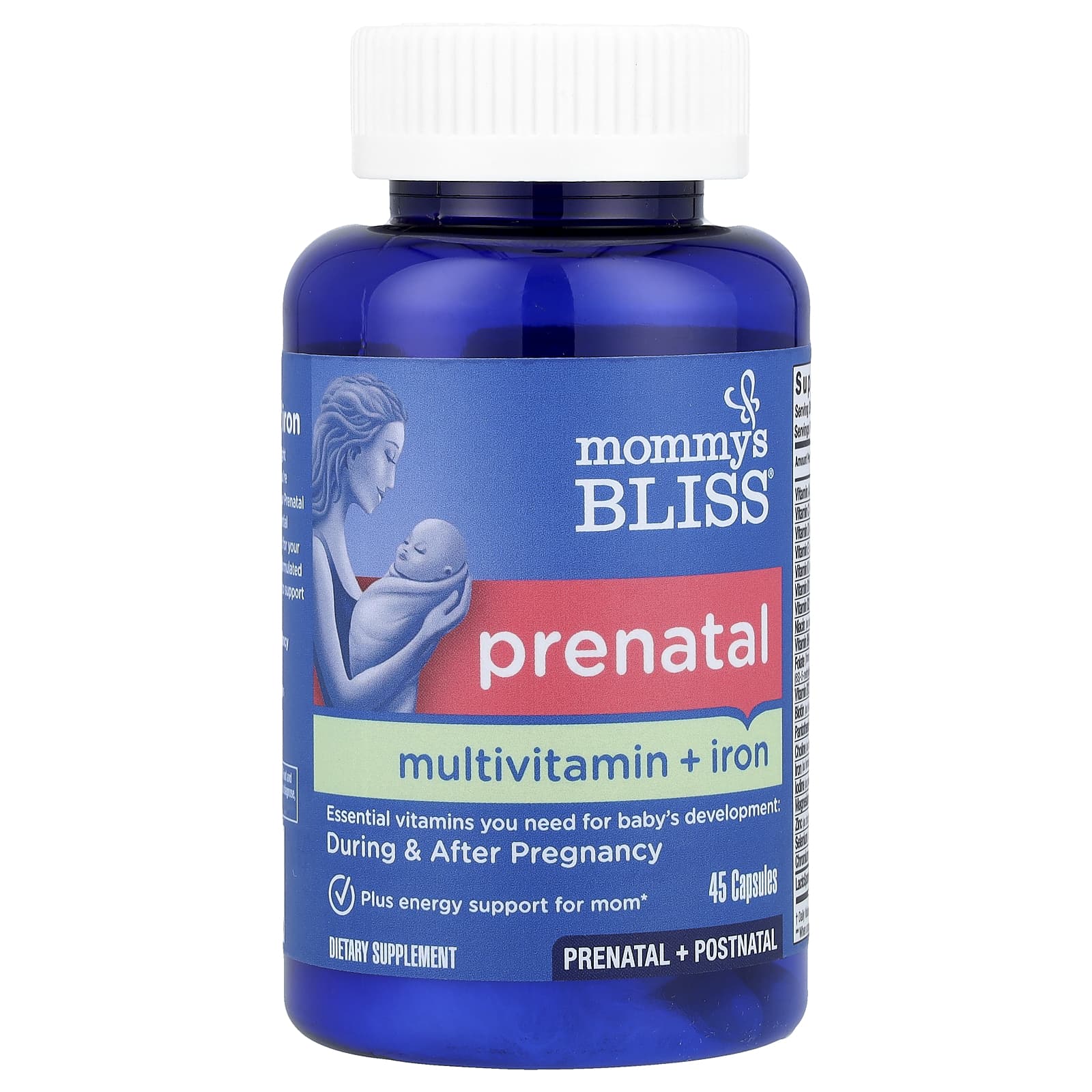Mommy's Bliss, Prenatal Multivitamin + Iron, 45 Capsules - Image 1