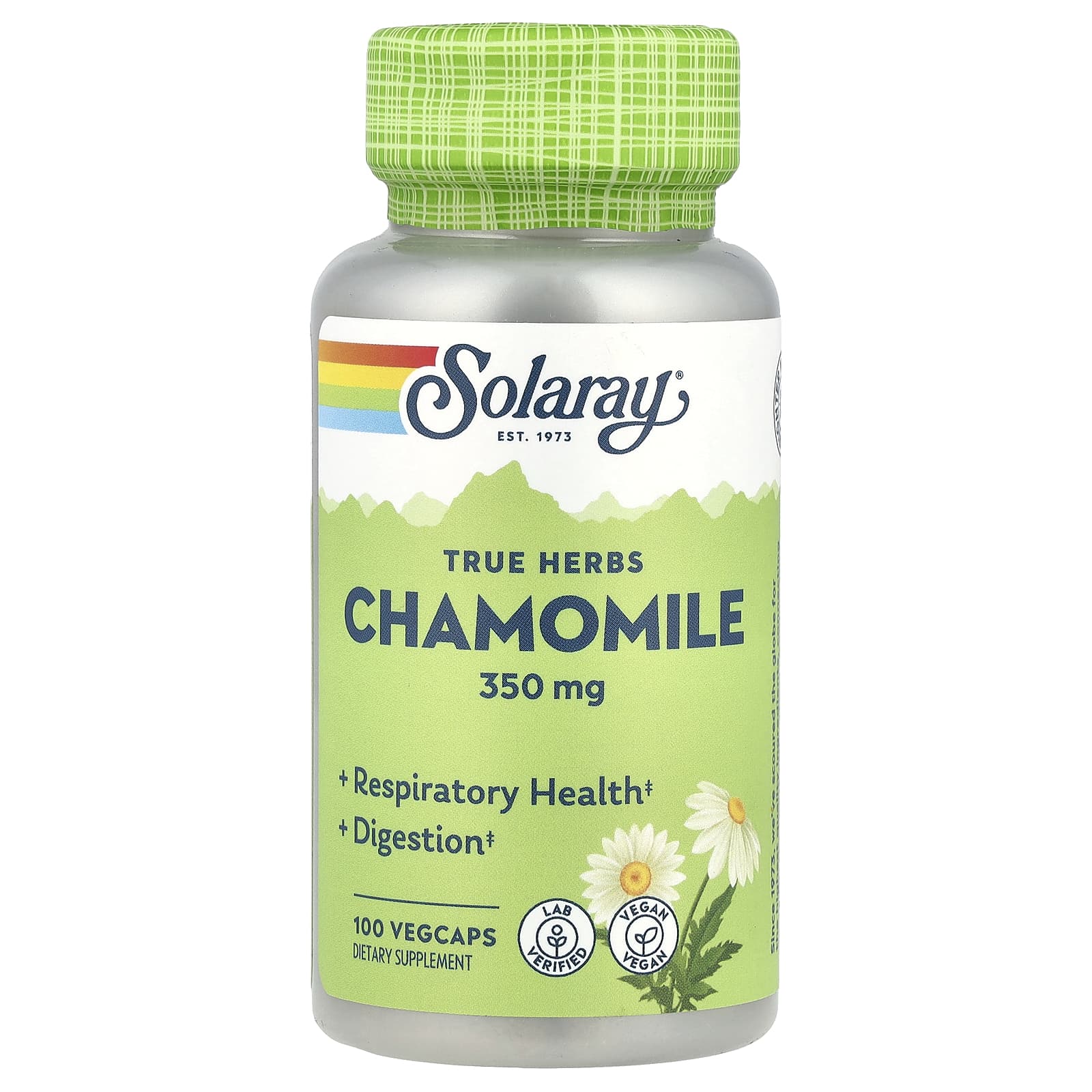 Solaray, True Herbs, Chamomile, 350 mg , 100 VegCaps - Image 1
