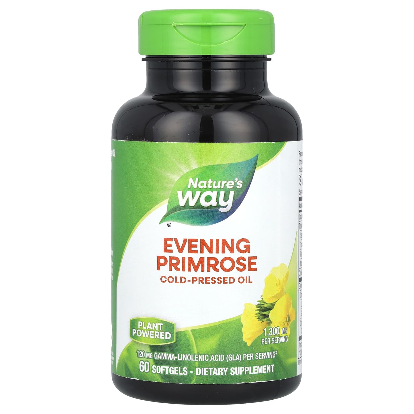 Nature's Way, Evening Primrose, 1,300 mg, 60 Softgels - Image 1