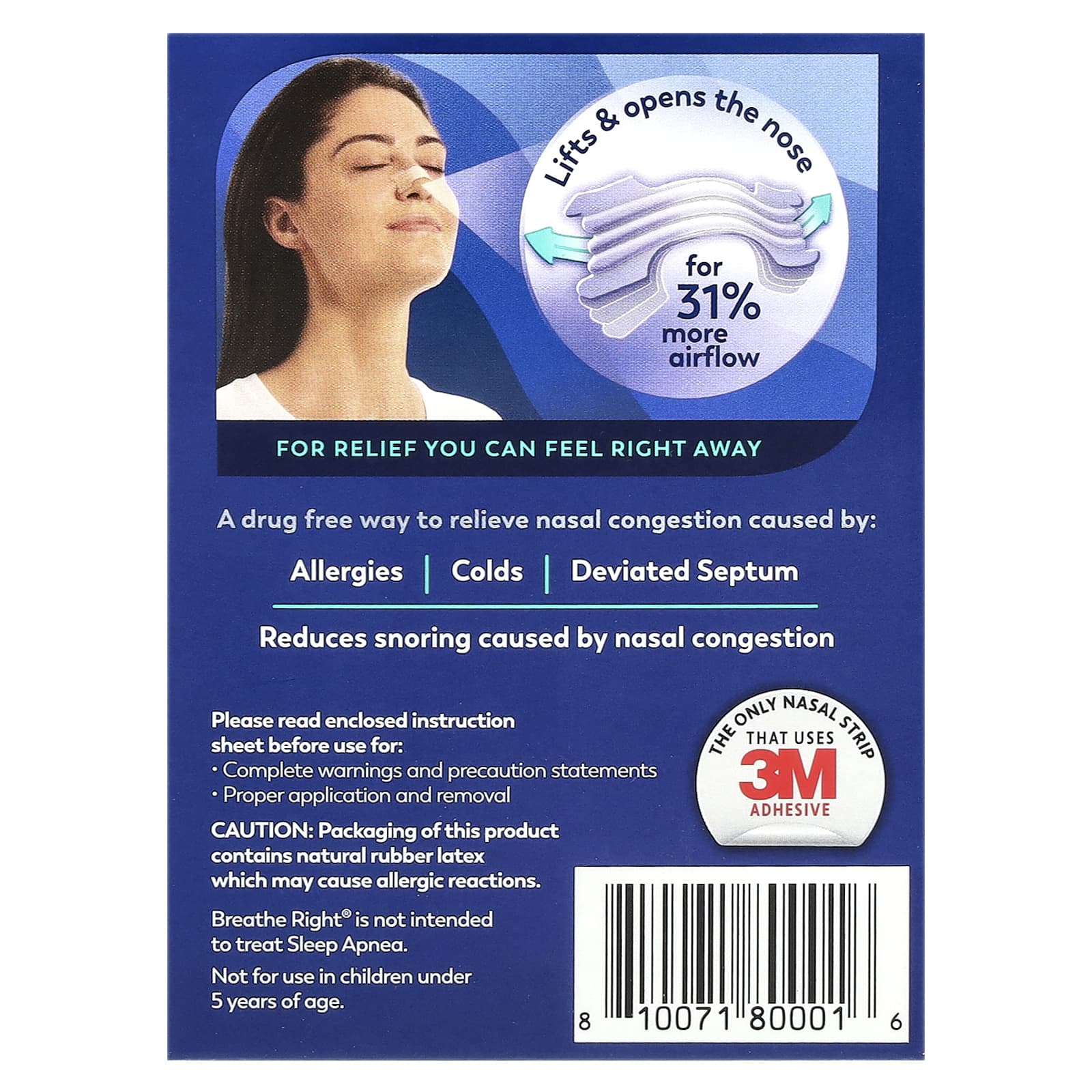 Relieve Nasal Congestion with Breathe Right Extra Strength Nasal Strips - Image 2